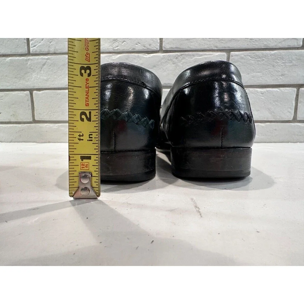 Cole Haan Mens Black‎ Braided Toe Tasseled Loafer sz 9.5D (S1627)